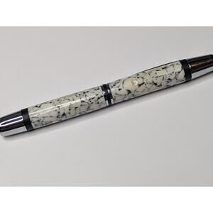 Pen Light Chrome Finish White Marble Acrylic Body‎ Pen Light